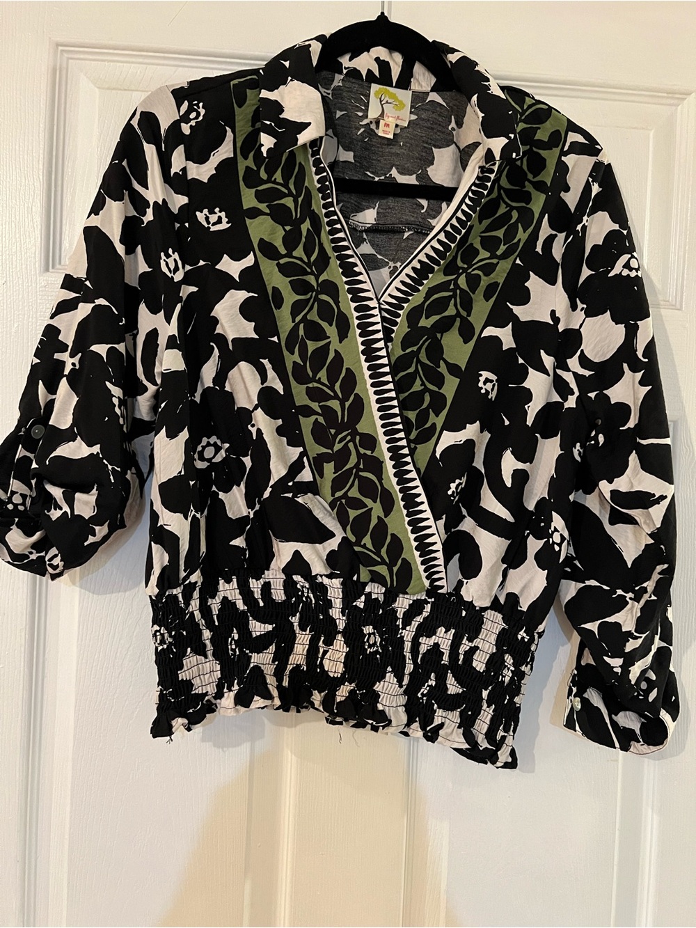 Figs and Flower Floral Print Blouse